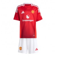 Manchester United Fußballbekleidung Heimtrikot Kinder 2024-25 Kurzarm (+ kurze hosen)